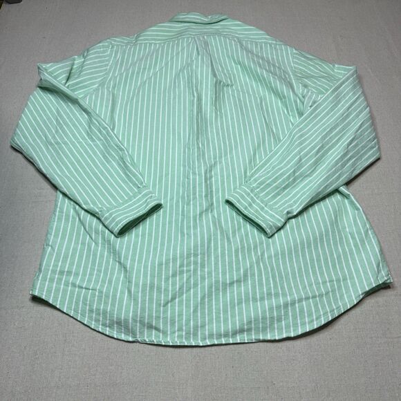 Polo Ralph Lauren Shirt Mens XL Green Oxford Strech Button Down Pony Striped - Picture 3 of 6
